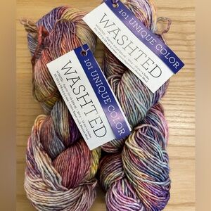 Malabrigo Washted Unique color 2 skein bundle Colorful Yarn Skeins
